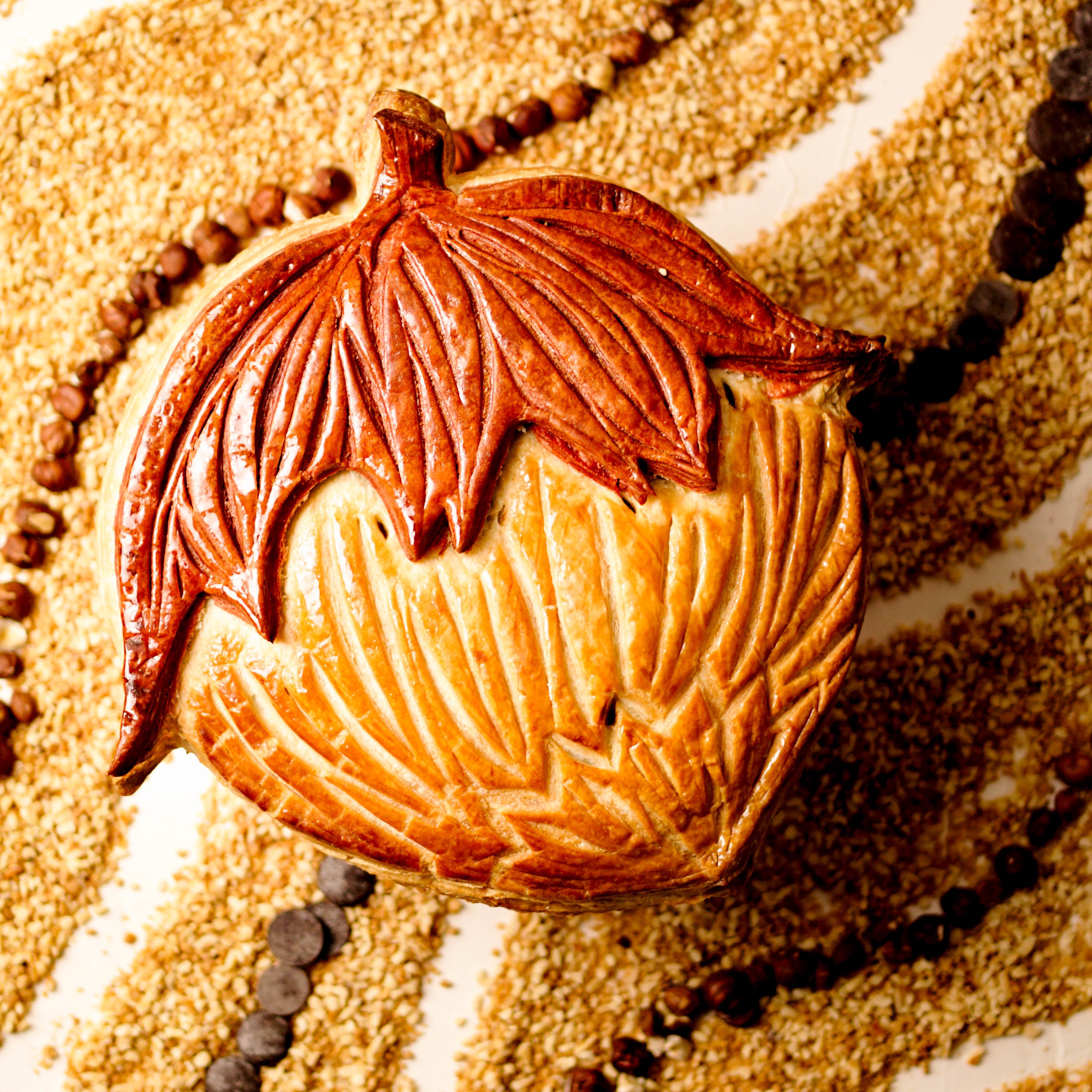 Galette décorée réalisée pendant un atelier de pâtisserie à Montréal