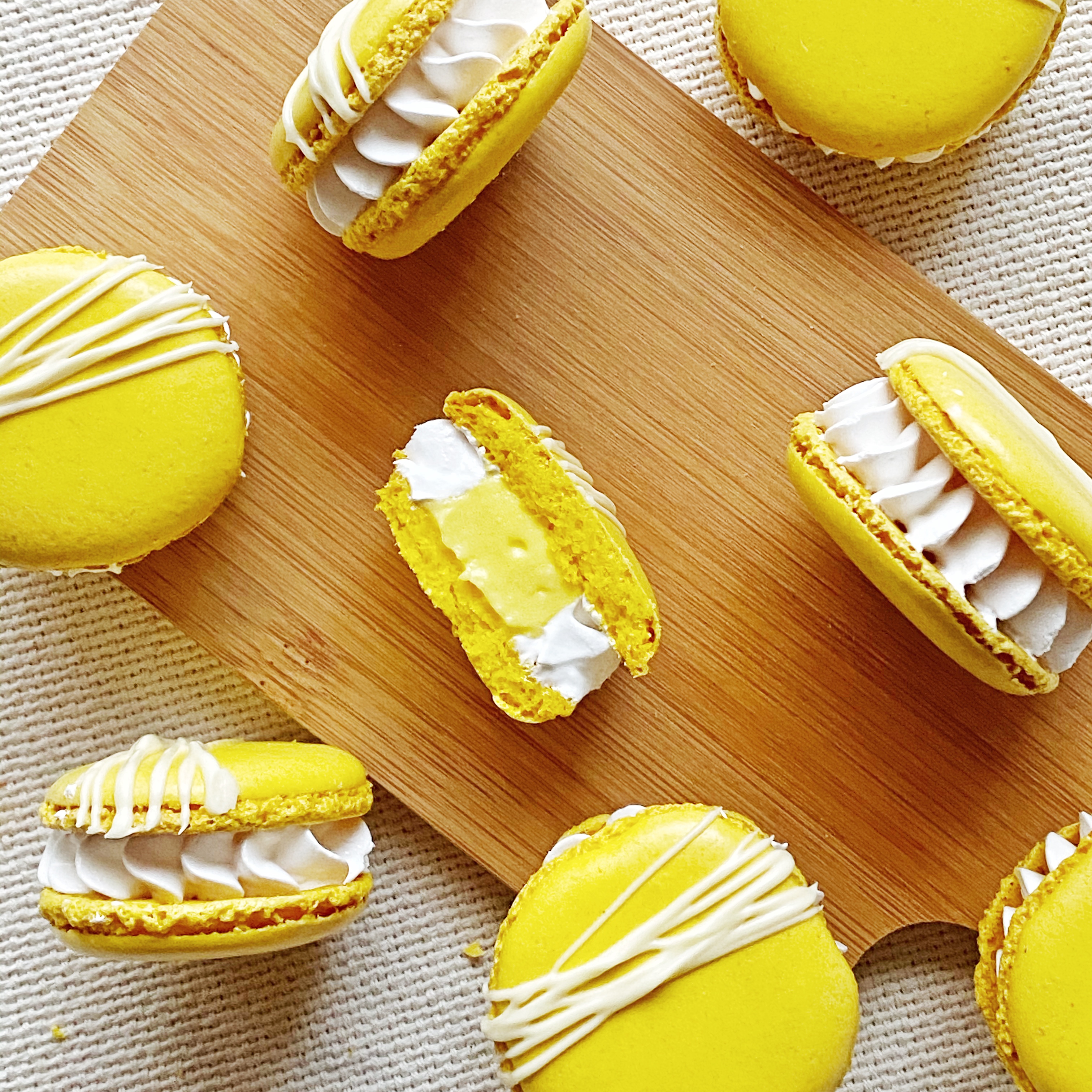 Macarons réalisés pendant un cours de pâtisserie privé à Montréal